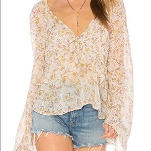 Free People Uptown Bell Sleeve Flowy top